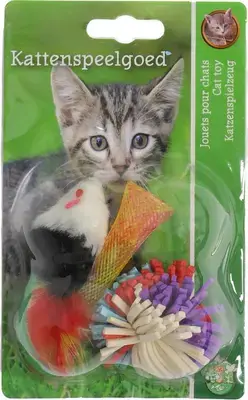 Direct Verzonden Boon kattenspeelgoed funtube+verenmuis a 3 stuks