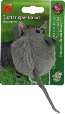 Dagaanbieding Boon Kat Speelg. kattenspeelgoed bibber muis met catnip 7 centimeter grijs