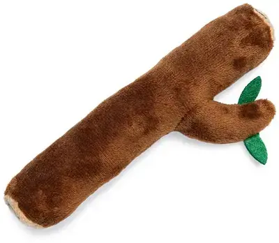 Beeztees kattenspeelgoed Jungle boomstam pluche 15x6x3cm bruin Nieuw