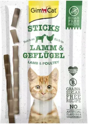 Dagaanbieding Gimcat Sticks lam & gevogelte 4st