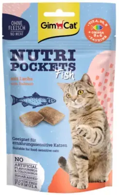 Direct Beschikbaar Gimcat Nutri Pockets – Zalm 60 g