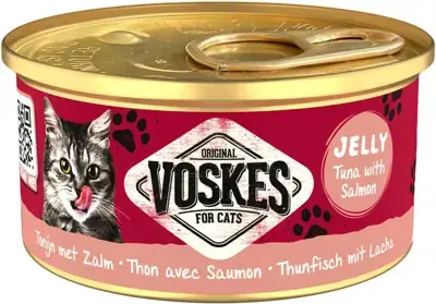 Exclusieve Aanbieding Voskes kattenvoer in gelei tonijn & zalm 85g