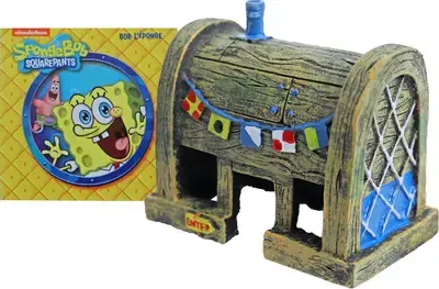 Aanbieding Penn Plax Sponge Bob ornament, mr. Krabs huis, 8 cm. SBAR22