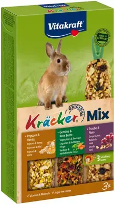 Populair Vitakraft Kräcker Mix dwergkonijnensnack 3-in-1