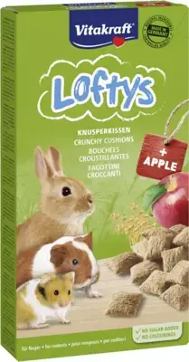 Vitakraft Loftys knaagdier knaagkussentjes appel 100g Dagaanbieding