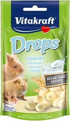 Betrouwbaar Vitakraft drops yoghurt knaagdierensnack 75g
