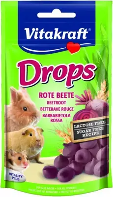 Beperkte Voorraad Vitakraft drops bieten knaagdierensnack lactosevrij 75g
