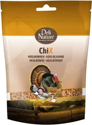 Direct Beschikbaar Deli Nature Chix meelwormen 200g