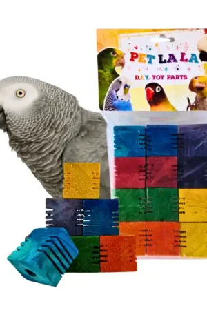 Laatste Versie Petlala Wooden Groovy Blocks 12stuks - DIY Bird Toy Parts