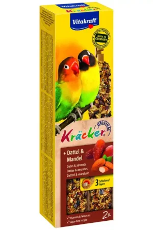 Vitakraft Kracker Agaporniden Dadels en Amandel 2 stuks Gereduceerde Prijs