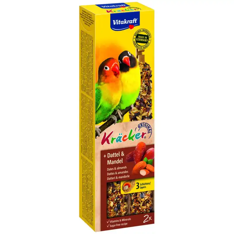 Vitakraft Kracker Agaporniden Dadels en Amandel 2 stuks Gereduceerde Prijs