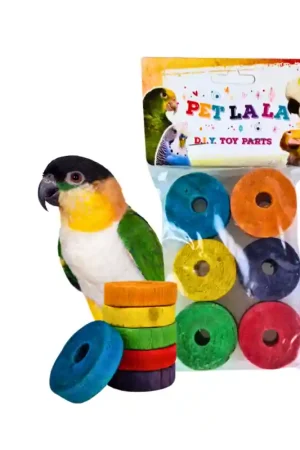 Petlala Wooden Circles 4,5 cm 12stuks - DIY Bird Toy Parts Laatste Versie