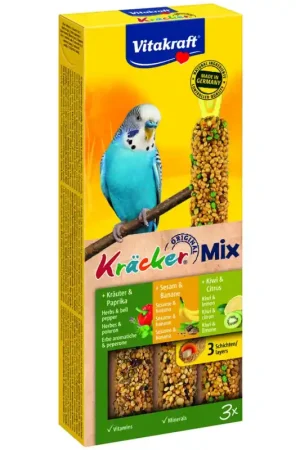Nieuw Vitakraft kracker Parkiet Trio-Mix Groen 3 stuks