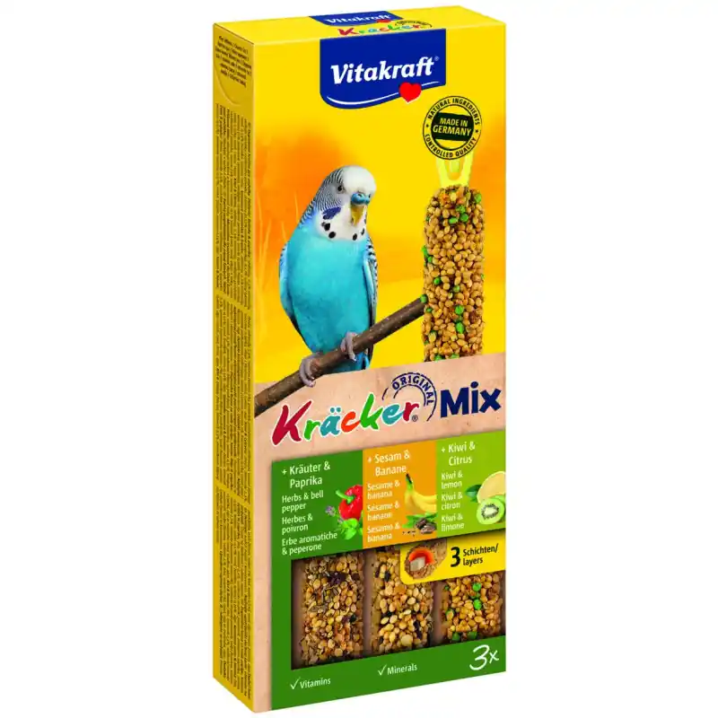 Nieuw Vitakraft kracker Parkiet Trio-Mix Groen 3 stuks