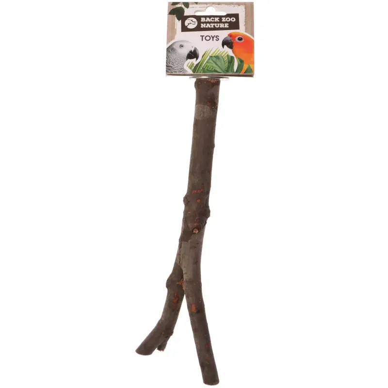 Premium Back Zoo Nature Wooden Y-Perch 30 cm