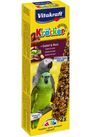 Vitakraft Kracker Papegaai Dadels en Noten 2 stuks Dagaanbieding