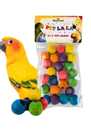 Merkproduct Petlala Wooden Balls Small 24stuks - DIY Bird Toy Parts