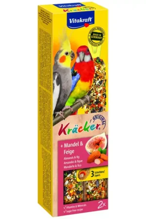 Vitakraft kracker Valkparkiet Amandel en Vijg 2 stuks Finale Uitverkoop