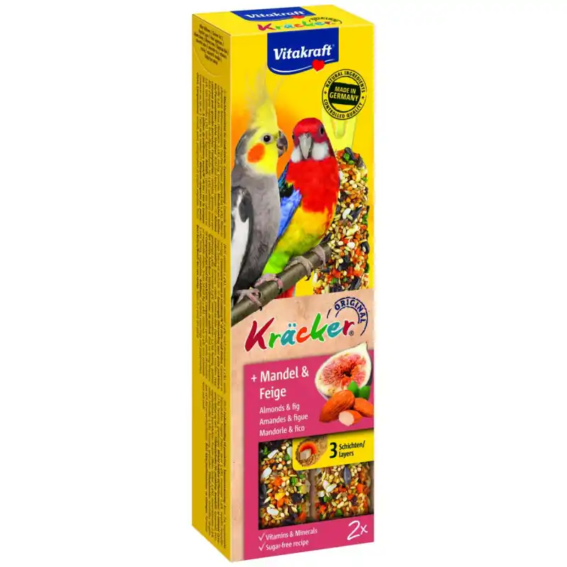 Vitakraft kracker Valkparkiet Amandel en Vijg 2 stuks Finale Uitverkoop