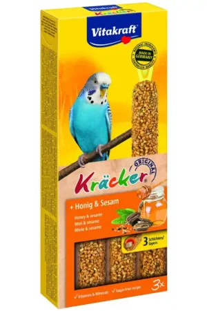Populair Vitakraft Kracker Parkiet Honing en Sesam 3 stuks