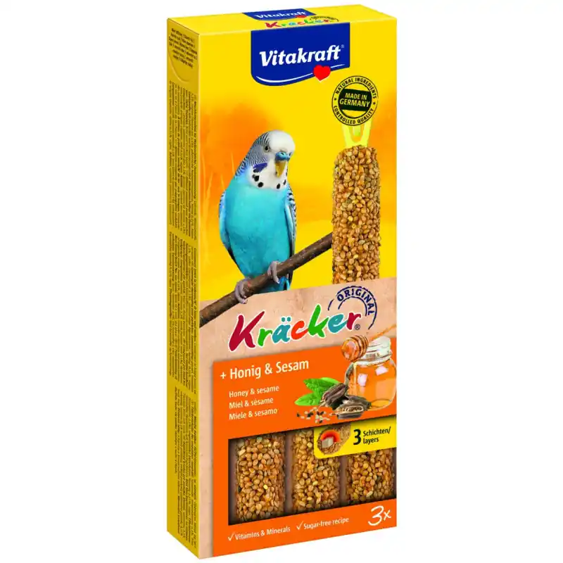 Populair Vitakraft Kracker Parkiet Honing en Sesam 3 stuks
