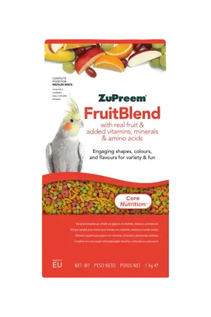 Zupreem Fruitblend Medium Birds 1kg Populair