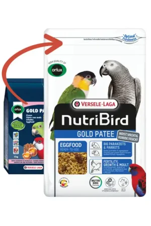 NutriBird Eivoer Gold Patee Grote Parkieten en Papegaaien 1000gram Voordeelprijs