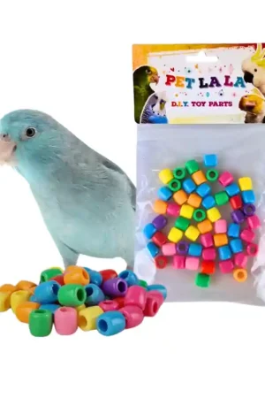 Petlala Plastic Cylinder Beads 50stuks - DIY Bird Toy Parts Premium