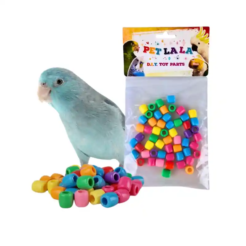 Petlala Plastic Cylinder Beads 50stuks - DIY Bird Toy Parts Premium