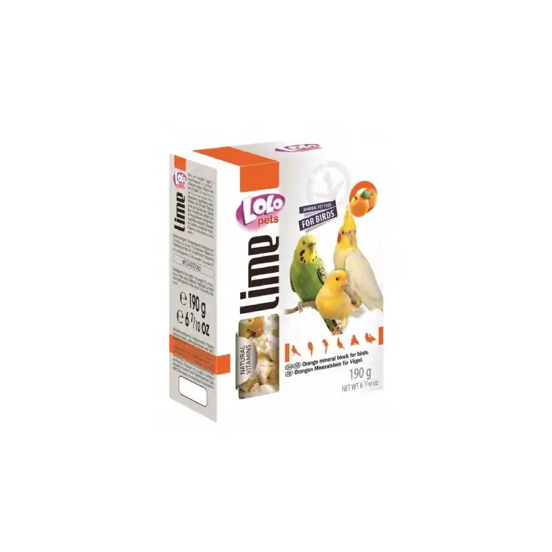 Lolo Pets Mineraalblok XL - Sinaasappel voor de grote vogel Uitverkoop