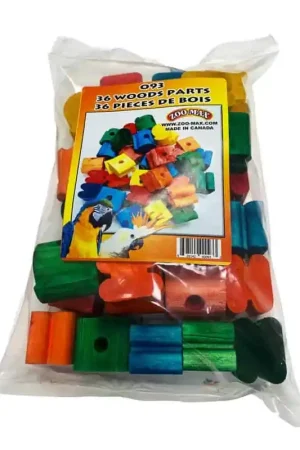 Zoo-Max Houten klos kleur 36 stuks Actieprijs