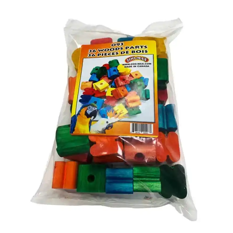 Zoo-Max Houten klos kleur 36 stuks Actieprijs