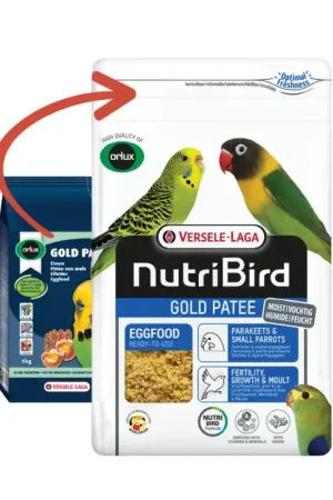 NutriBird Eivoer Gold Patee Parkieten en Kleine Papegaaien 1000gram Must-Have