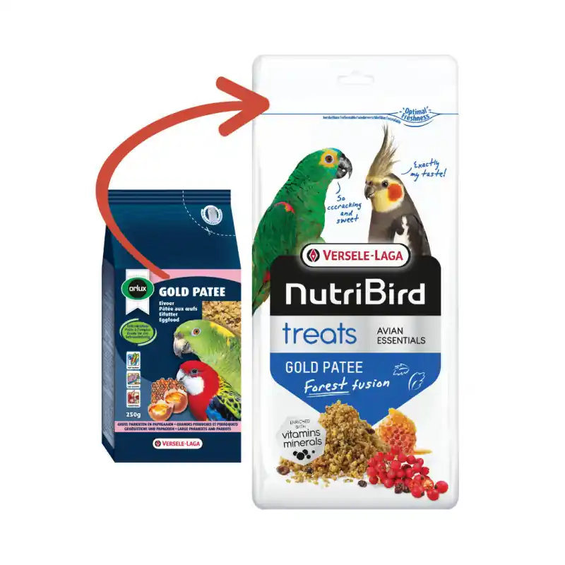 NutriBird Eivoer Treats Gold Patee Forest Fusion 250g Populair