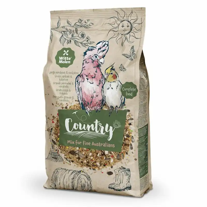 Witte Molen Country Grote Parkiet en Kaketoe 600 gram Premium
