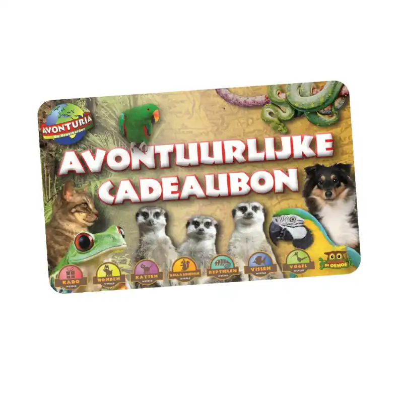 Avonturia Kadobon Cadeaubon t.w.v. 50 euro + GRATIS kadoverpakking Beperkt Aanbod