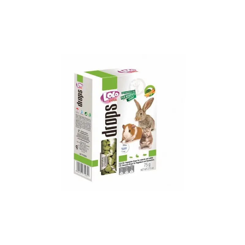 Lolo Pets Drops voor Knaagdier en Konijn - Groente Snelle Levering