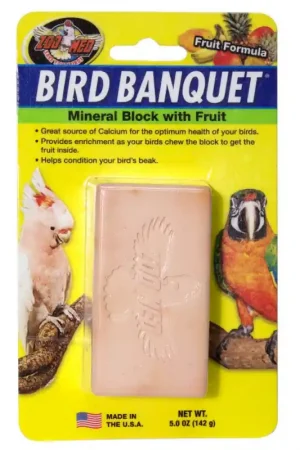 Alleen Vandaag Zoo Med Bird Banquet Block Fruit - Large