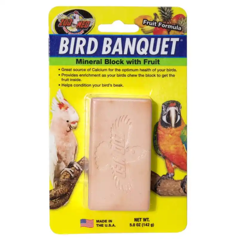 Alleen Vandaag Zoo Med Bird Banquet Block Fruit - Large