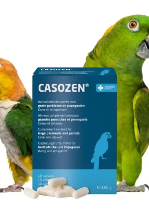 Direct Verzonden Casozen - Antistress- en verenplukmiddel voor Grote Parkieten en Papegaaien - 10 capsules