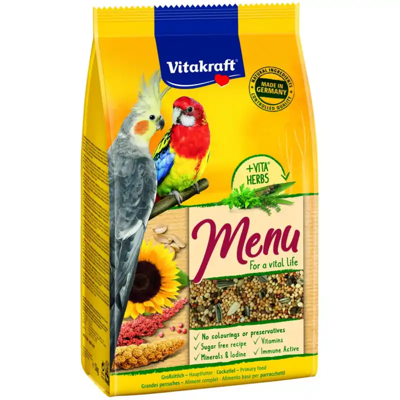 Exclusieve Aanbieding Vitakraft Menu voor grote parkieten 1 kg