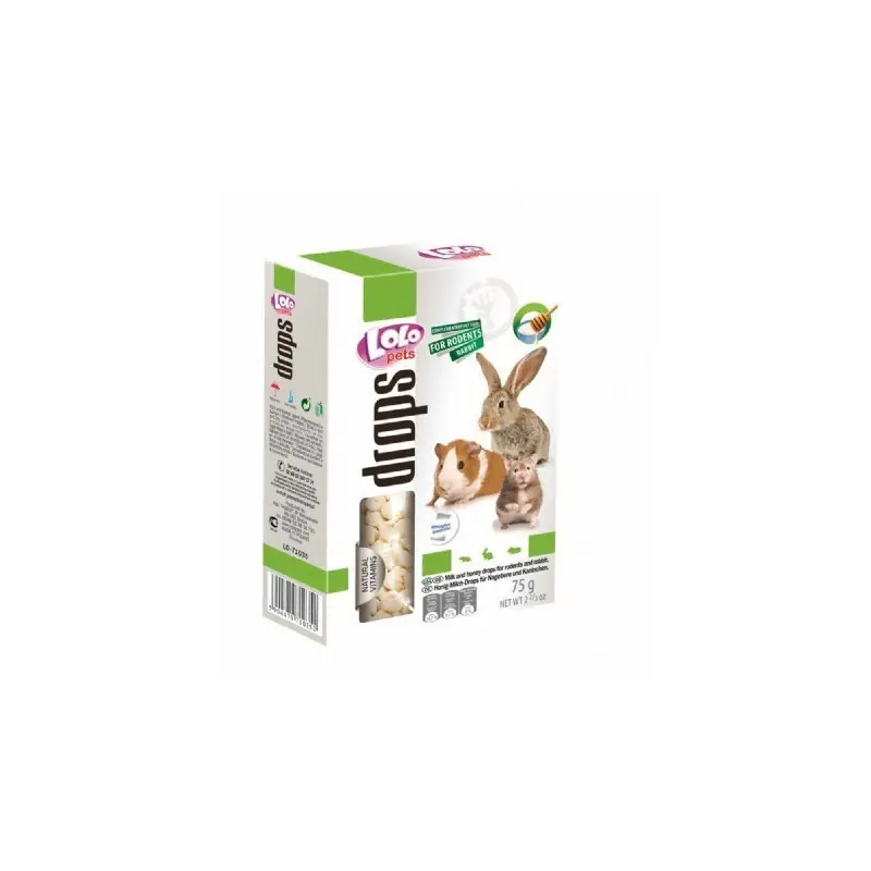 Betrouwbaar Lolo Pets Drops voor Knaagdier en Konijn - Honing en Melk