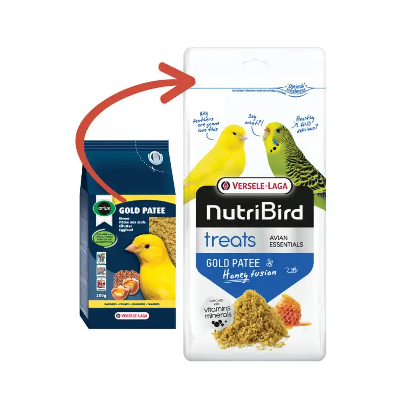 Hoge Kwaliteit NutriBird Eivoer Treats Gold Patee Honey Fusion 250g