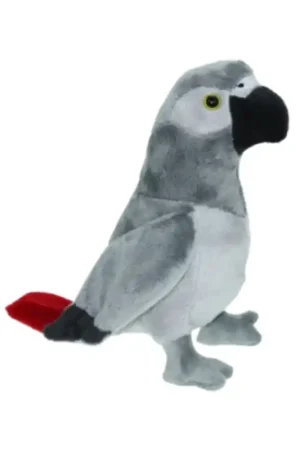 Alleen Vandaag Pluche Grijze Roodstaart Knuffel 19cm