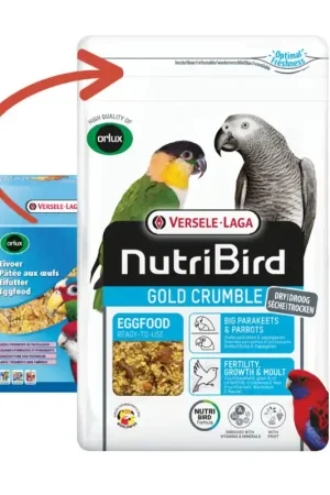 NutriBird Eivoer Gold Crumble Grote Parkieten En Papegaaien 4kg Uitverkoop