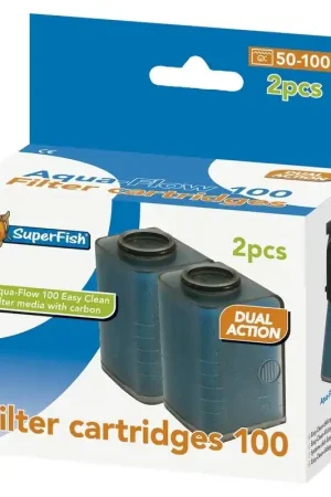 Gereduceerde Prijs SuperFish Aquaflow 100 Easy Click Cartridge 2 stuks