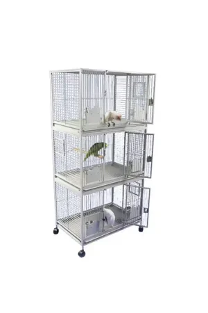 Strong Papegaaienkooi Flight Cage Triple Parelwit Actieprijs