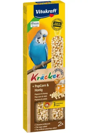 Goedkoop Vitakraft Kracker Honing en Popcorn 2 stuks