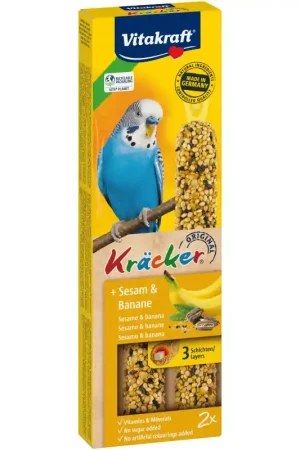 Uitverkoop Vitakraft Kracker Parkiet Banaan en Sesam 2st