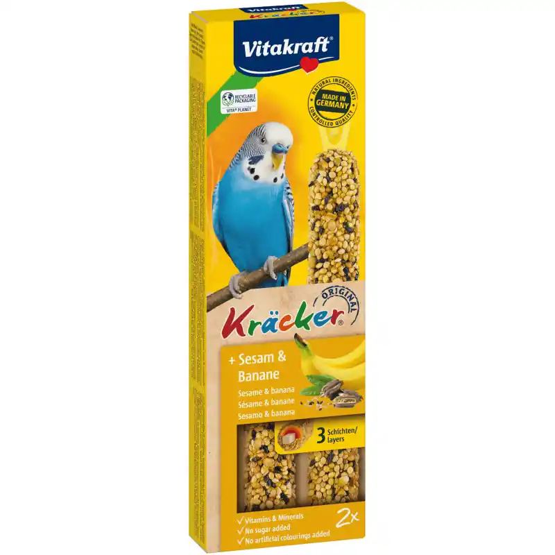 Uitverkoop Vitakraft Kracker Parkiet Banaan en Sesam 2st